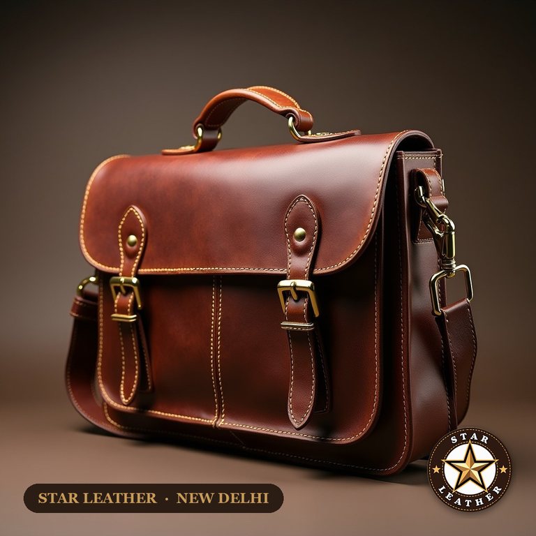 Laptop Messenger Bag - Star Leather