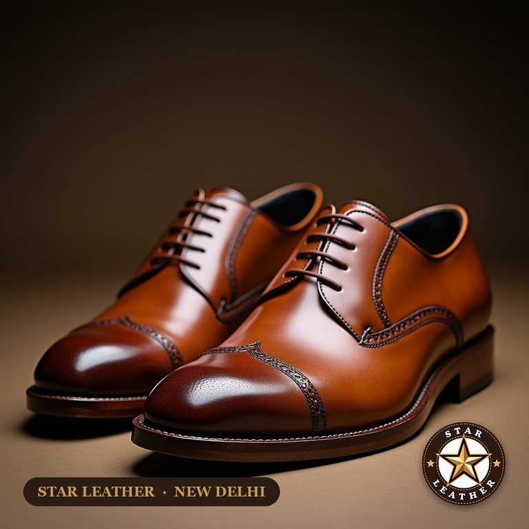 Cap-Toe Oxfords - Star Leather