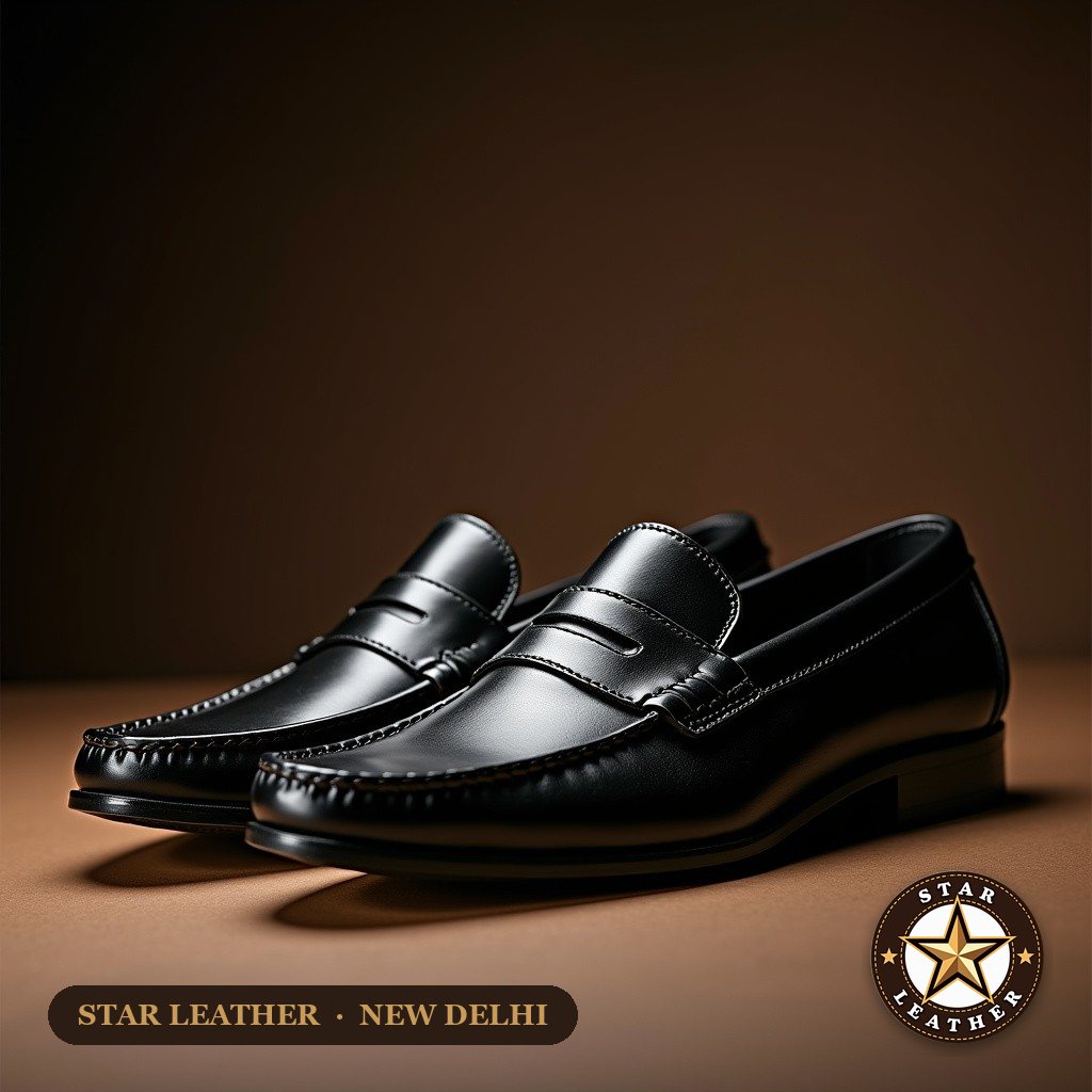 Penny Loafers - Star Leather